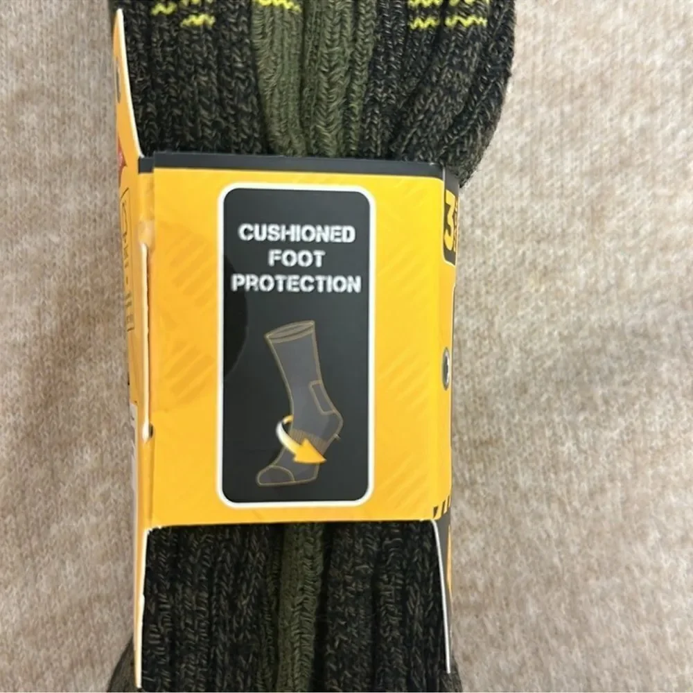 The ORRSUM Sock co. Unisex WORK SOCKS PACK OF 3 Black Heather Neon Green Yellow
